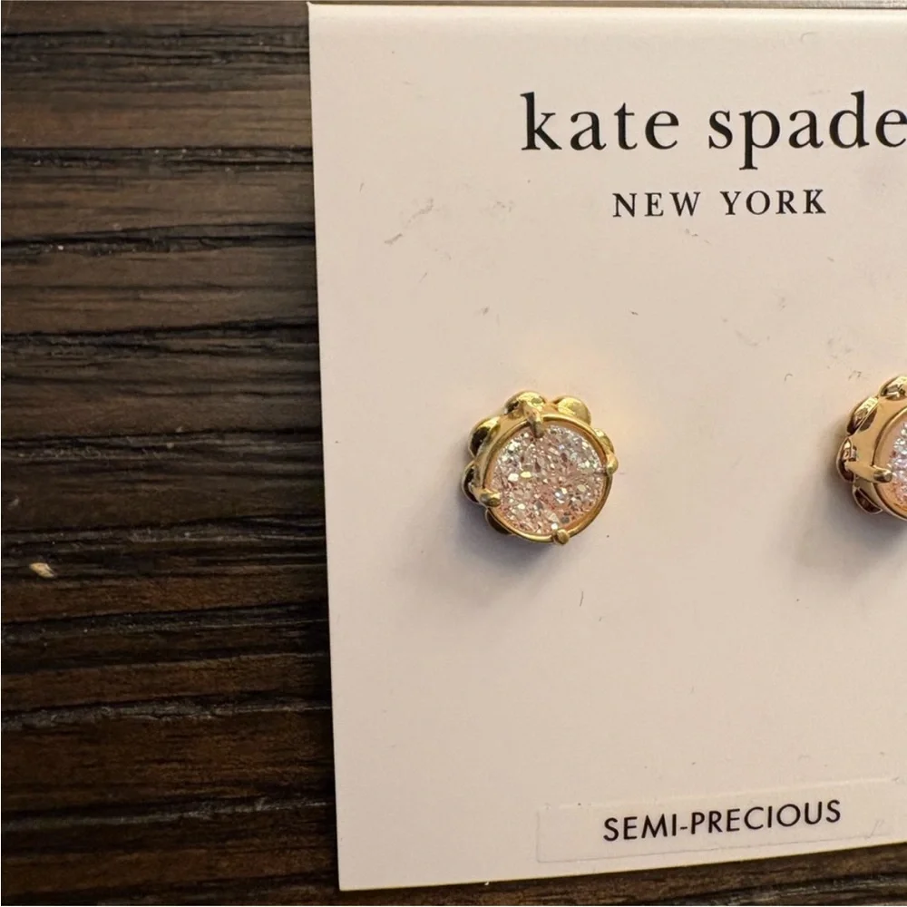 NEW Kate Spade white stud earrings